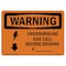 Signmission OSHA WARNING Sign, Underground Gas Call Custom, 18in X 12in Decal, 12" W, 18" L, Landscape OS-WS-D-1218-L-12869 - alternate 1